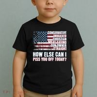 How Else Can I Piss You Off Today Us Flag Toddler T-Shirt thumb 2