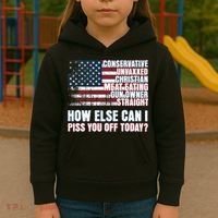 How Else Can I Piss You Off Today Us Flag Kids Hoodie thumb 3