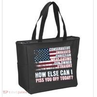 How Else Can I Piss You Off Today Us Flag Tote Bag thumb 2