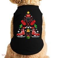 Hockey Equipt Christmas Tree Christmas Hockey Cool Gift Doggie Tank thumb 0