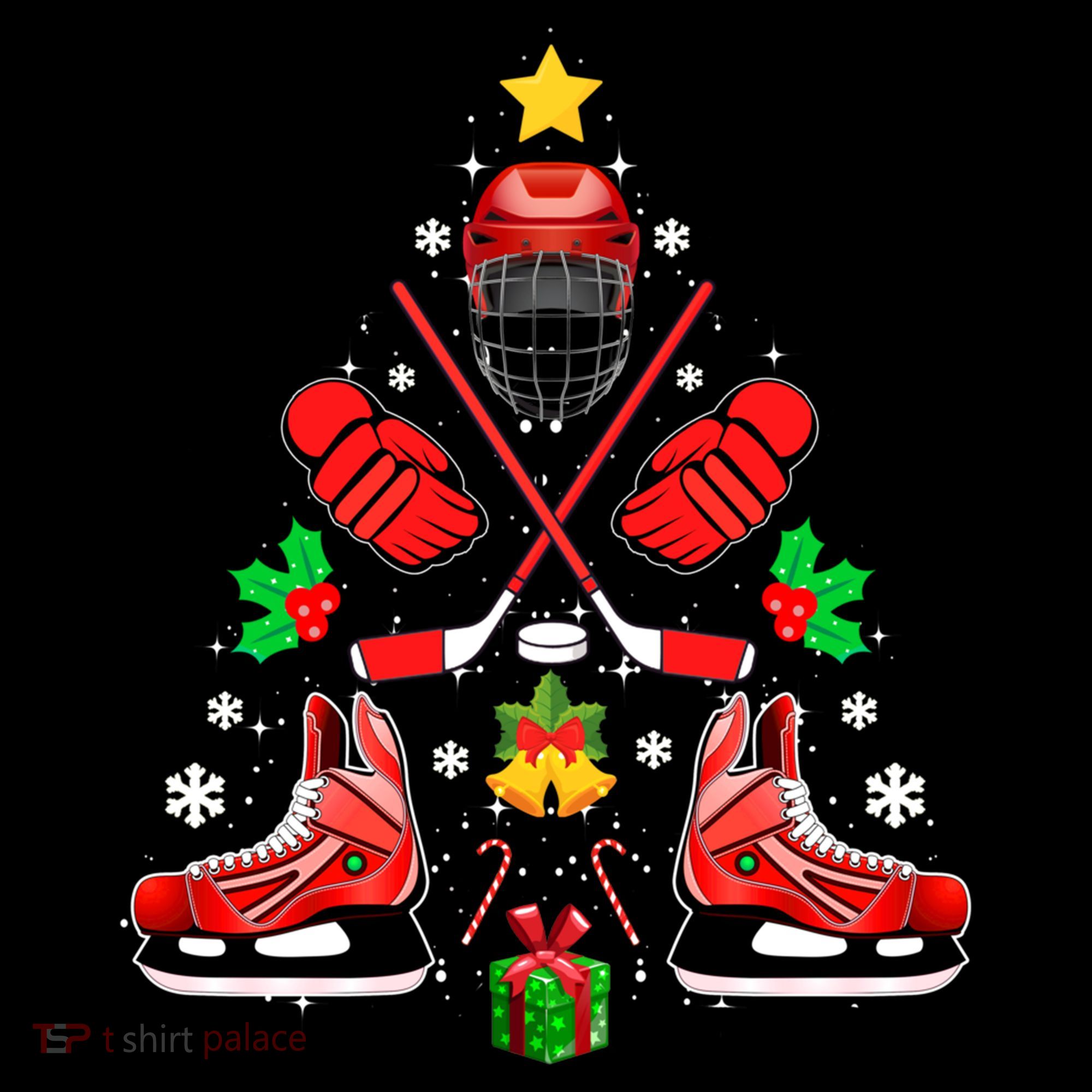 Hockey Equipt Christmas Tree Christmas Hockey Cool Gift Coffee Mug
