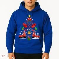 Hockey Equipt Christmas Tree Christmas Hockey Cool Gift Hoodie thumb 2