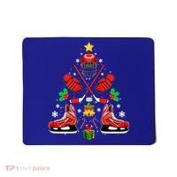 Hockey Equipt Christmas Tree Christmas Hockey Cool Gift Mousepad thumb 0