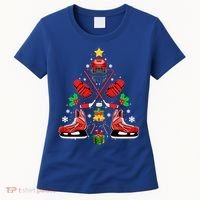 Hockey Equipt Christmas Tree Christmas Hockey Cool Gift Women's T-Shirt thumb 0