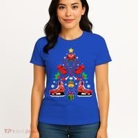 Hockey Equipt Christmas Tree Christmas Hockey Cool Gift Women's T-Shirt thumb 4