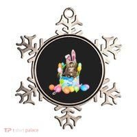 Happy Easter Cute Bunny Cat Eggs Basket Maine Coon Kitten Ornament thumb 0