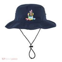 Happy Easter Cute Bunny Cat Eggs Basket Maine Coon Kitten Bucket Hat thumb 0