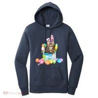 Happy Easter Cute Bunny Cat Eggs Basket Maine Coon Kitten Women's Hoodie thumb 0