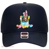 Happy Easter Cute Bunny Cat Eggs Basket Maine Coon Kitten Hat thumb 0