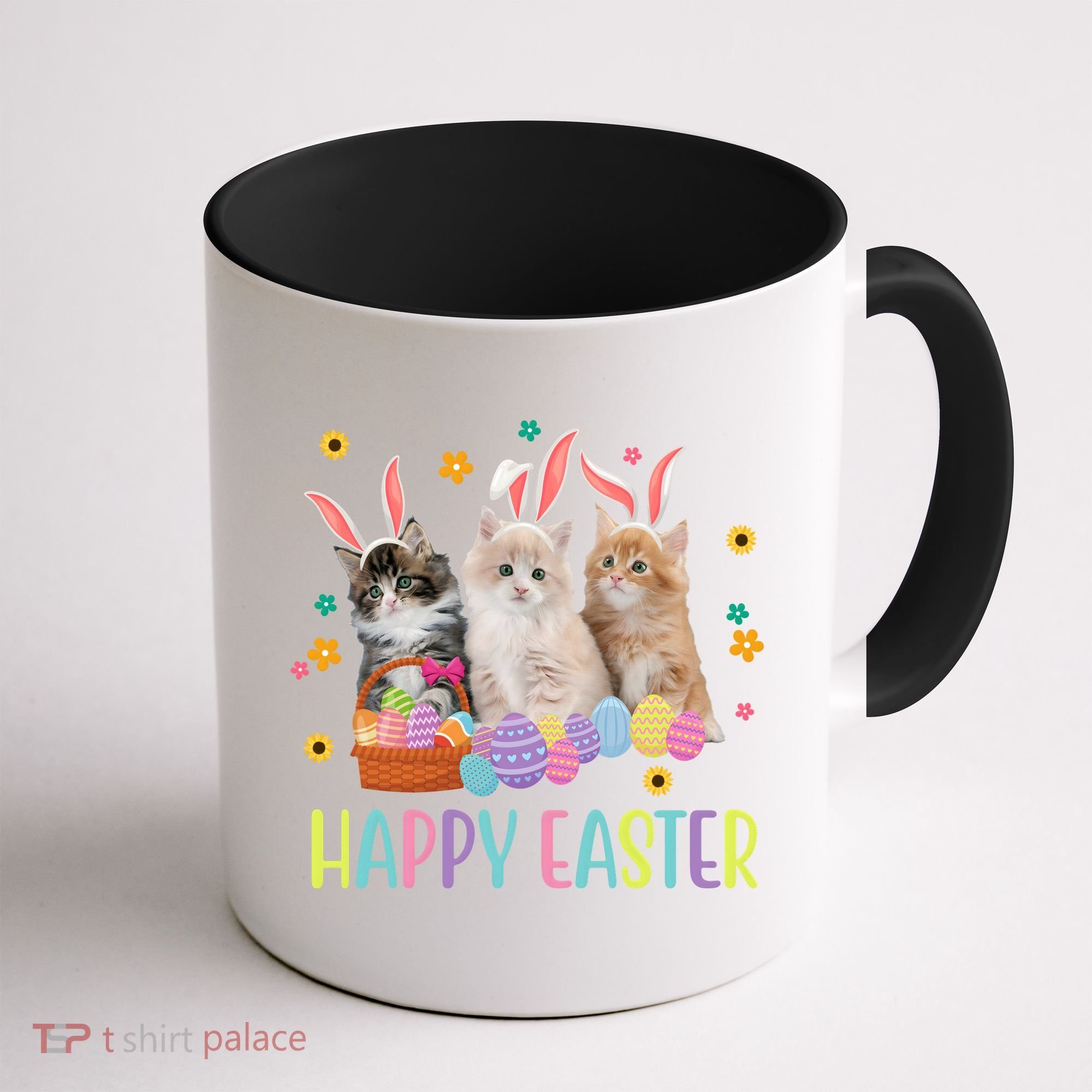 Happy Easter Cute Cat Lover Holiday Coffee Mug