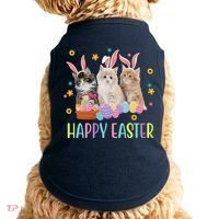 Happy Easter Cute Cat Lover Holiday Doggie Tank thumb 0
