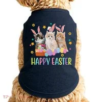 Happy Easter Cute Cat Lover Holiday Doggie Tank thumb 0
