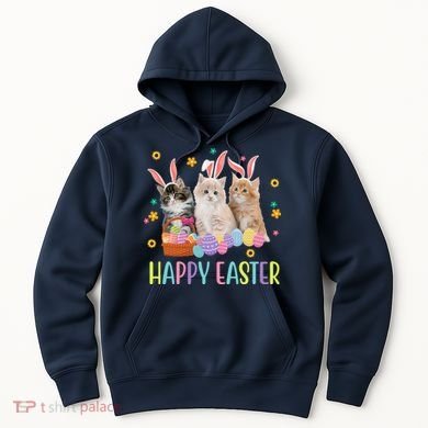Happy Easter Cute Cat Lover Holiday Hoodie