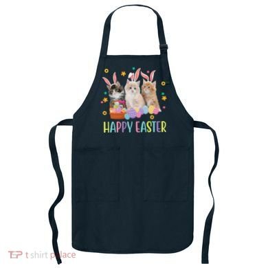 Happy Easter Cute Cat Lover Holiday Apron