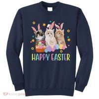 Happy Easter Cute Cat Lover Holiday Sweatshirt thumb 0