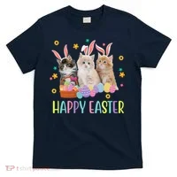 Happy Easter Cute Cat Lover Holiday T-Shirt thumb 0