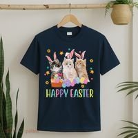 Happy Easter Cute Cat Lover Holiday T-Shirt thumb 2
