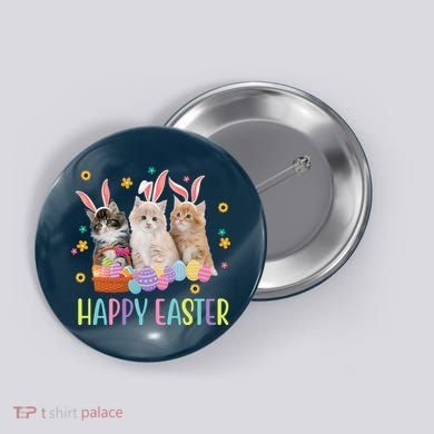 Happy Easter Cute Cat Lover Holiday Button