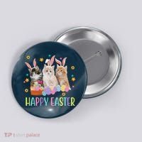 Happy Easter Cute Cat Lover Holiday Button thumb 0