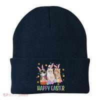 Happy Easter Cute Cat Lover Holiday Beanie thumb 0