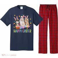 Happy Easter Cute Cat Lover Holiday Pajama Set thumb 0