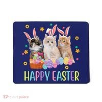Happy Easter Cute Cat Lover Holiday Mousepad thumb 0