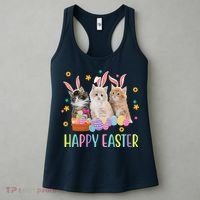 Happy Easter Cute Cat Lover Holiday Women's Tank Top thumb 3