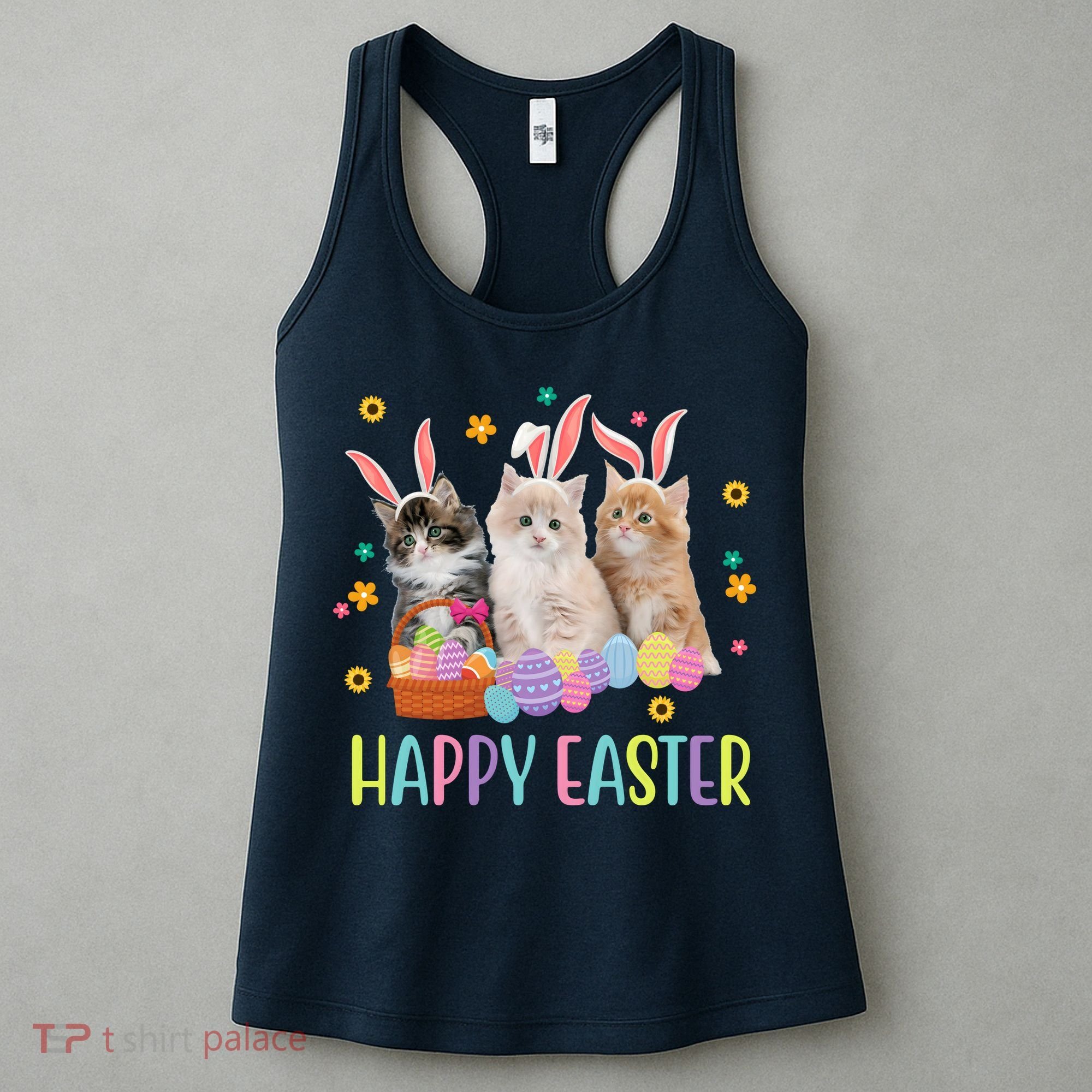 Happy Easter Cute Cat Lover Holiday Women's Tank Top