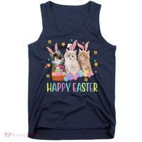 Happy Easter Cute Cat Lover Holiday Tank Top thumb 0