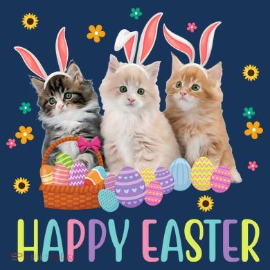 Happy Easter Cute Cat Lover Holiday Women's Long Sleeve Shirt
