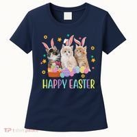 Happy Easter Cute Cat Lover Holiday Women's T-Shirt thumb 0