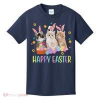 Happy Easter Cute Cat Lover Holiday Kids T-Shirt thumb 0
