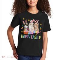 Happy Easter Cute Cat Lover Holiday Kids T-Shirt thumb 2