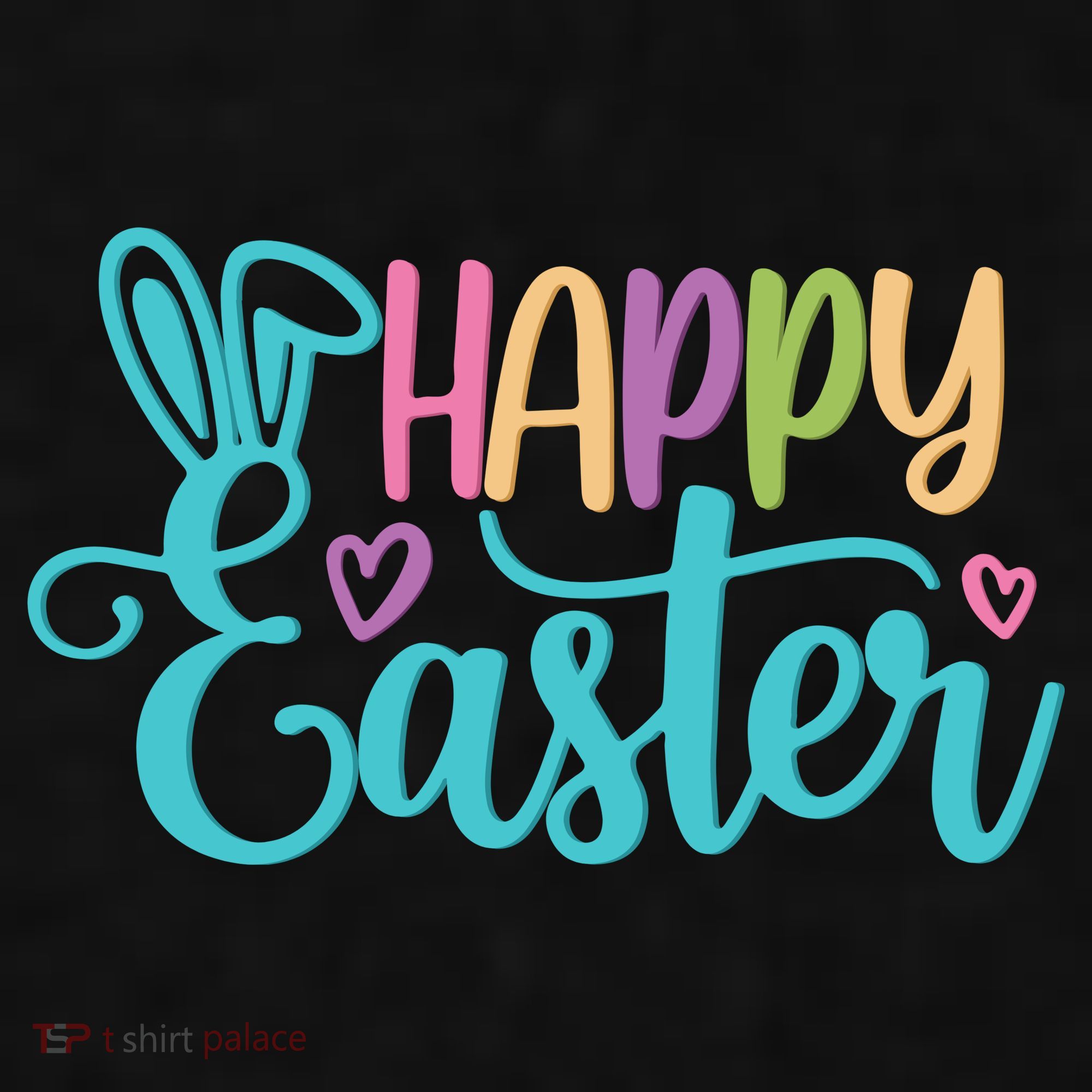 Happy Easter Cute Holiday Ladies PosiCharge Tri-Blend Wicking Tank