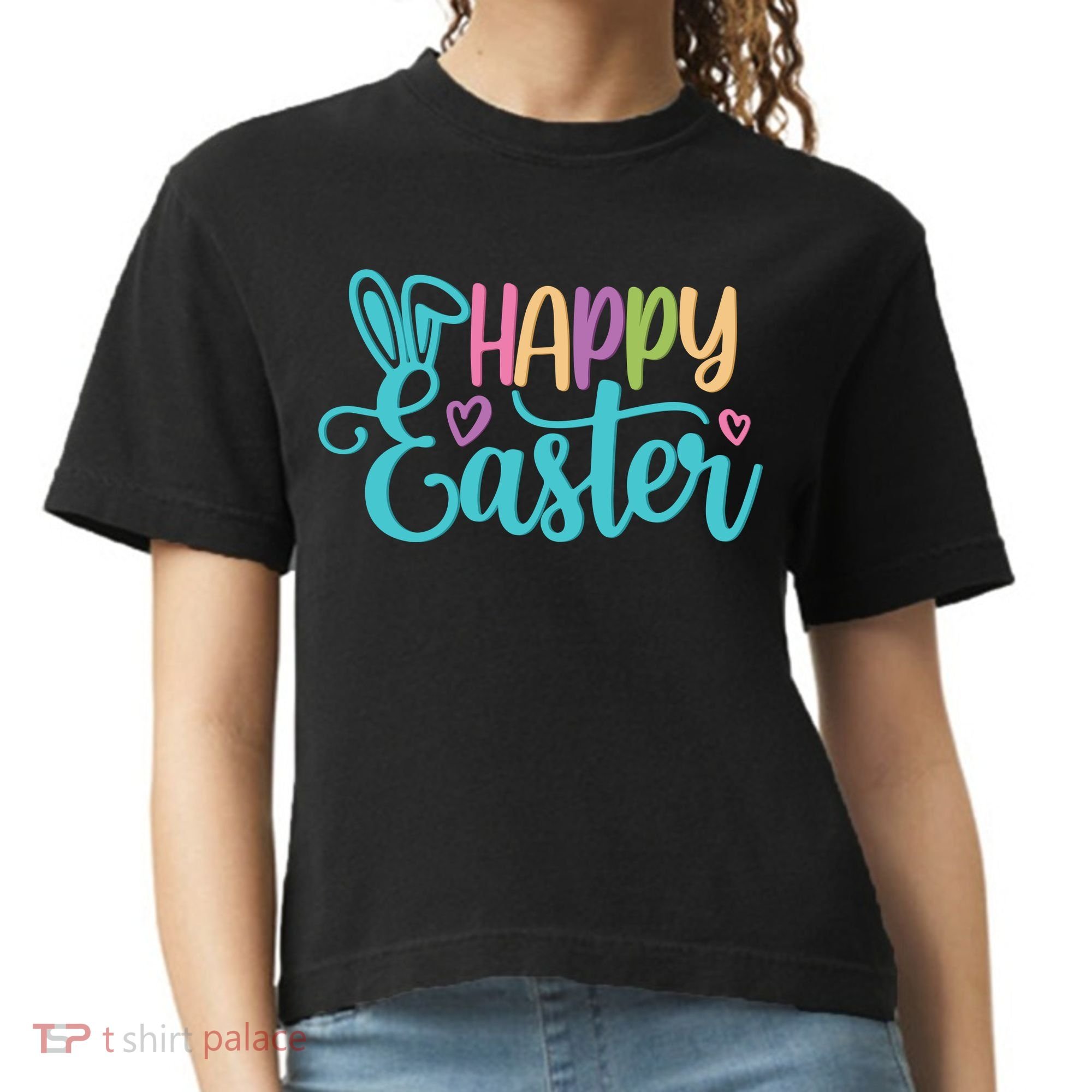 Happy Easter Cute Holiday Comfort Colors Boxy T-Shirt