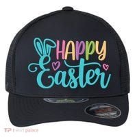 Happy Easter Cute Holiday Flexfit Unipanel Trucker Cap thumb 0