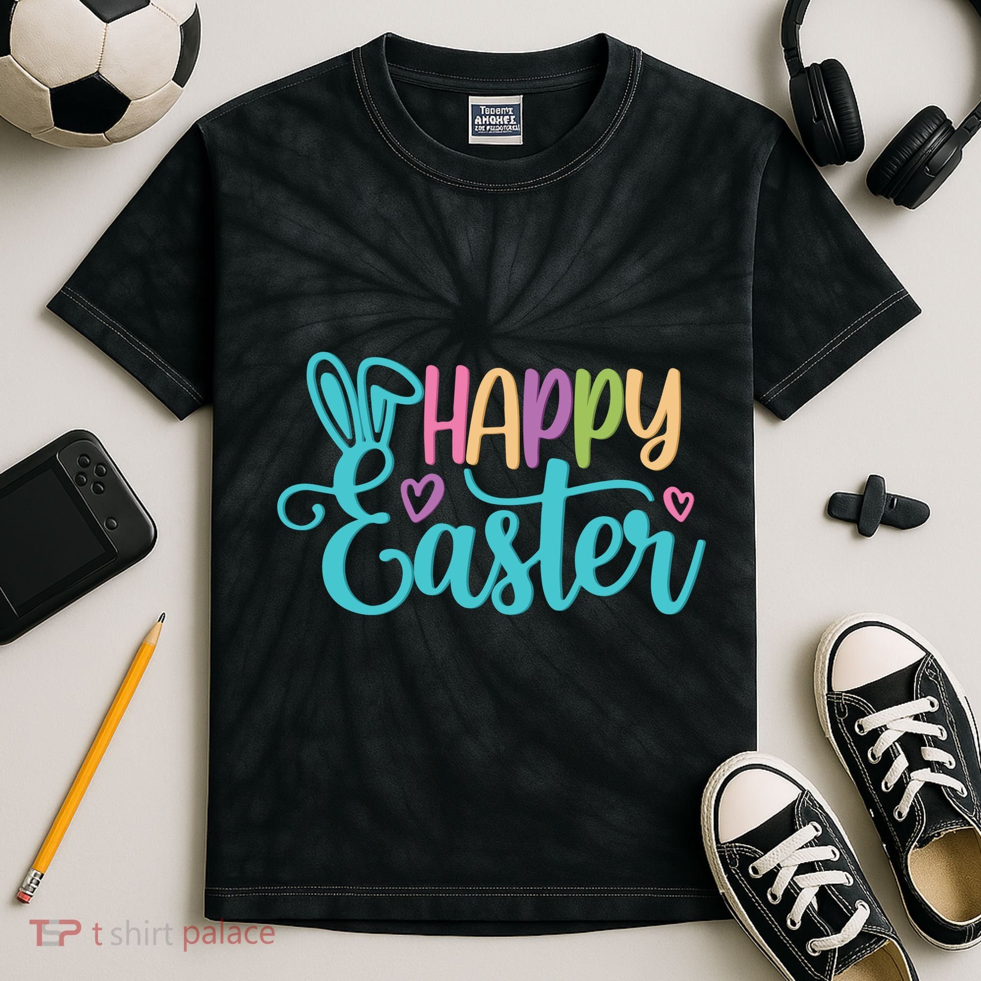 Happy Easter Cute Holiday Kids Tie-Dye T-Shirt