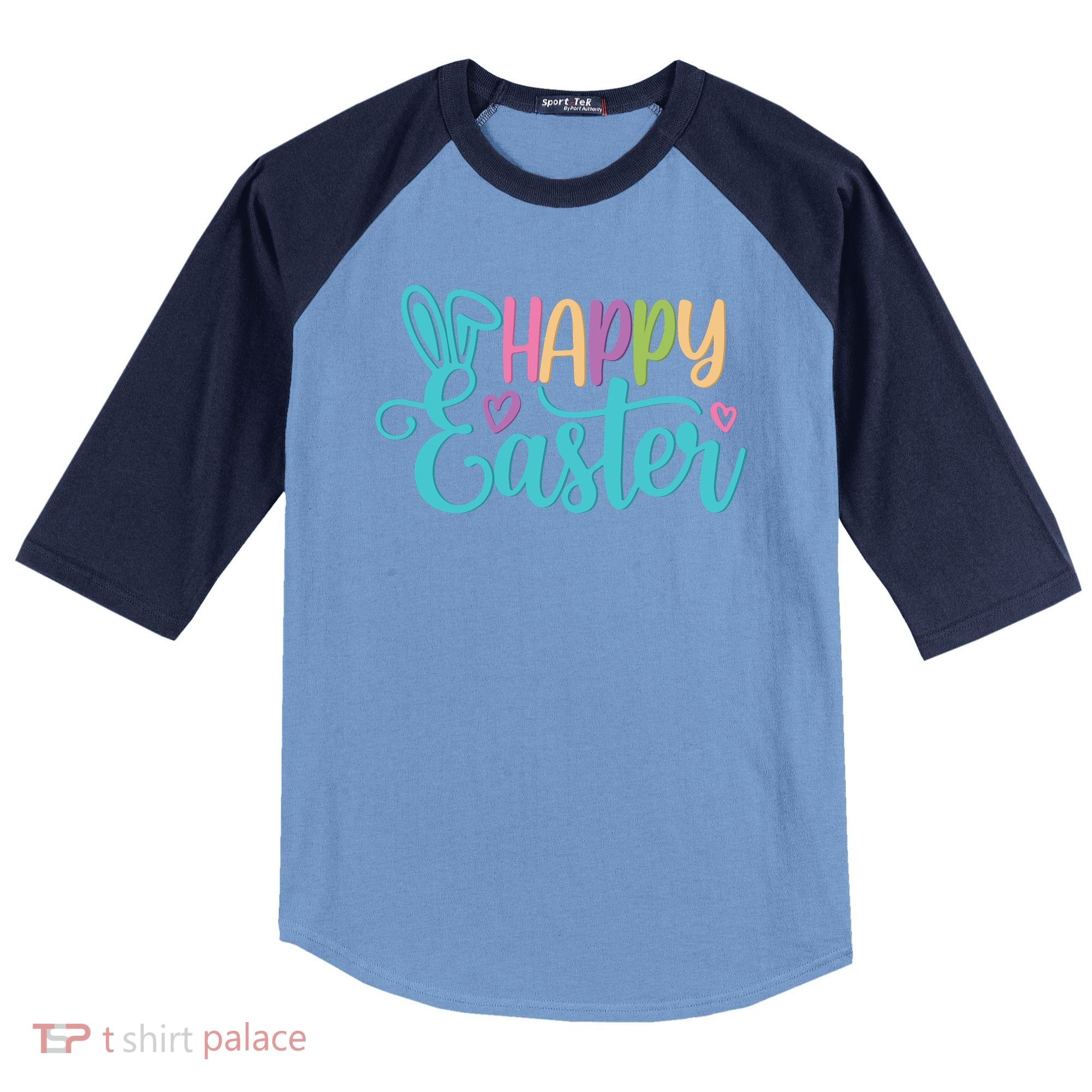 Happy Easter Cute Holiday Raglan Baseball Sleeve Shirt