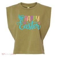 Happy Easter Cute Holiday Garment-Dyed Women's Muscle Tee thumb 0