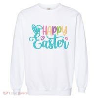 Happy Easter Cute Holiday Garment-Dyed Sweatshirt thumb 0