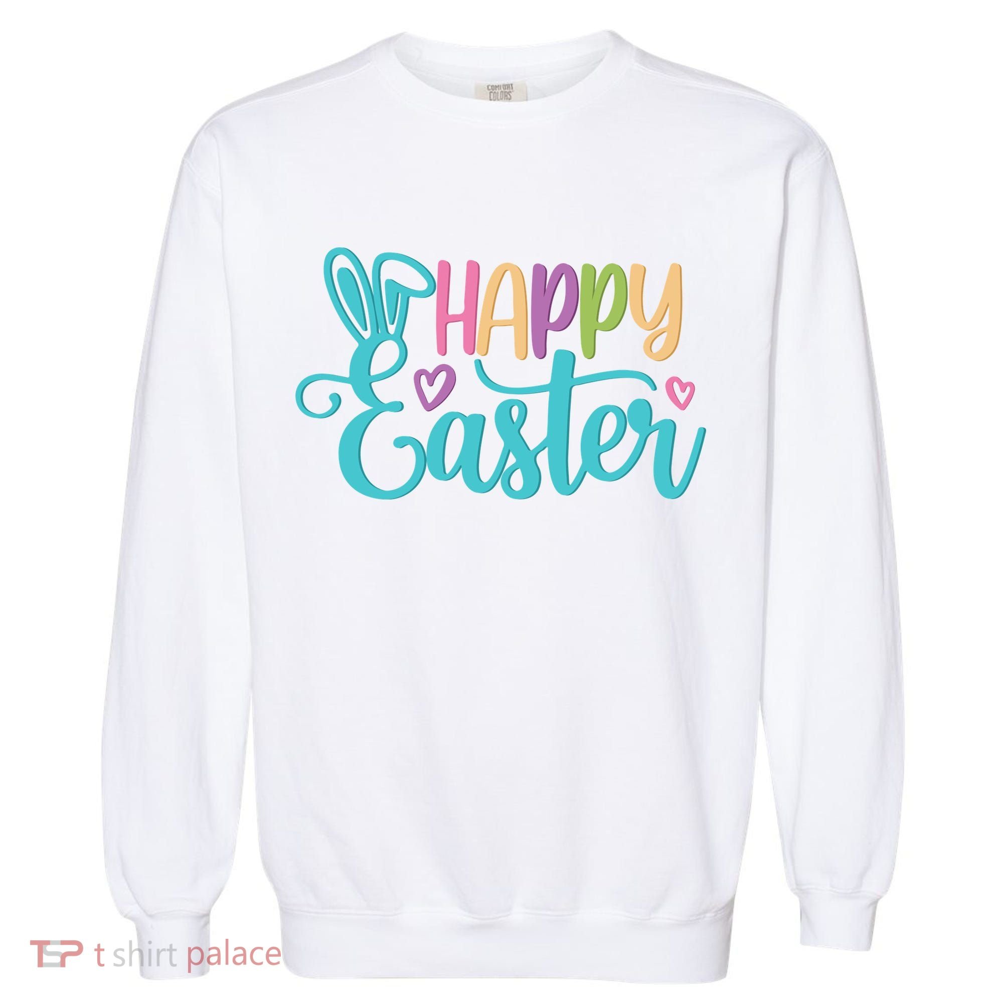 Happy Easter Cute Holiday Garment-Dyed Sweatshirt