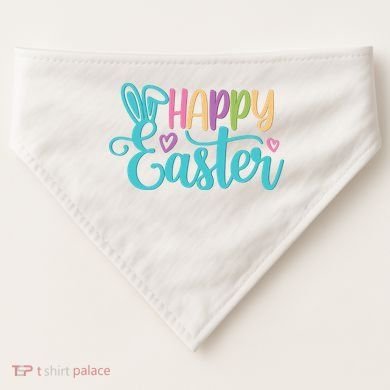 Happy Easter Cute Holiday USA-Made Doggie Bandana