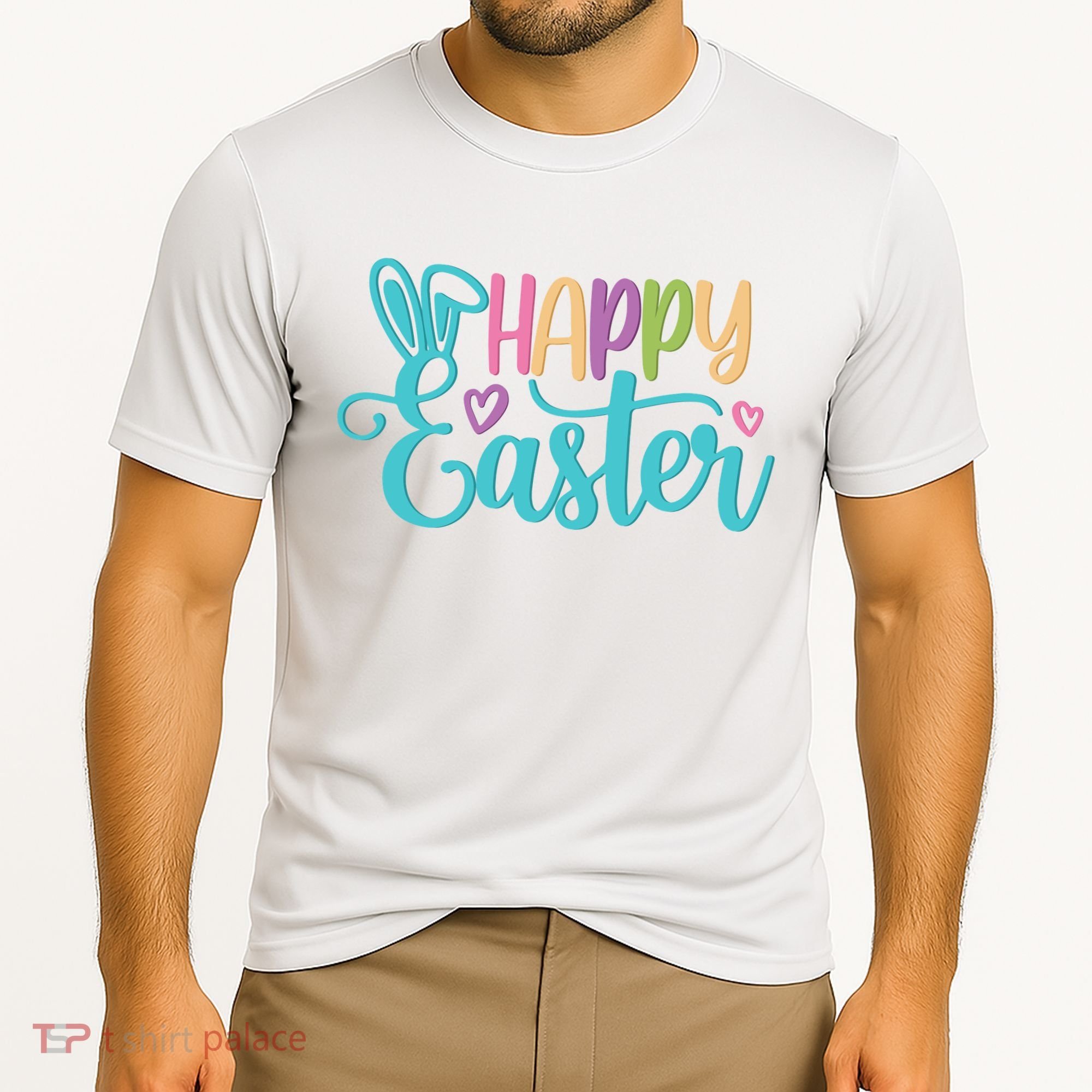 Happy Easter Cute Holiday Cooling Performance Crew T-Shirt