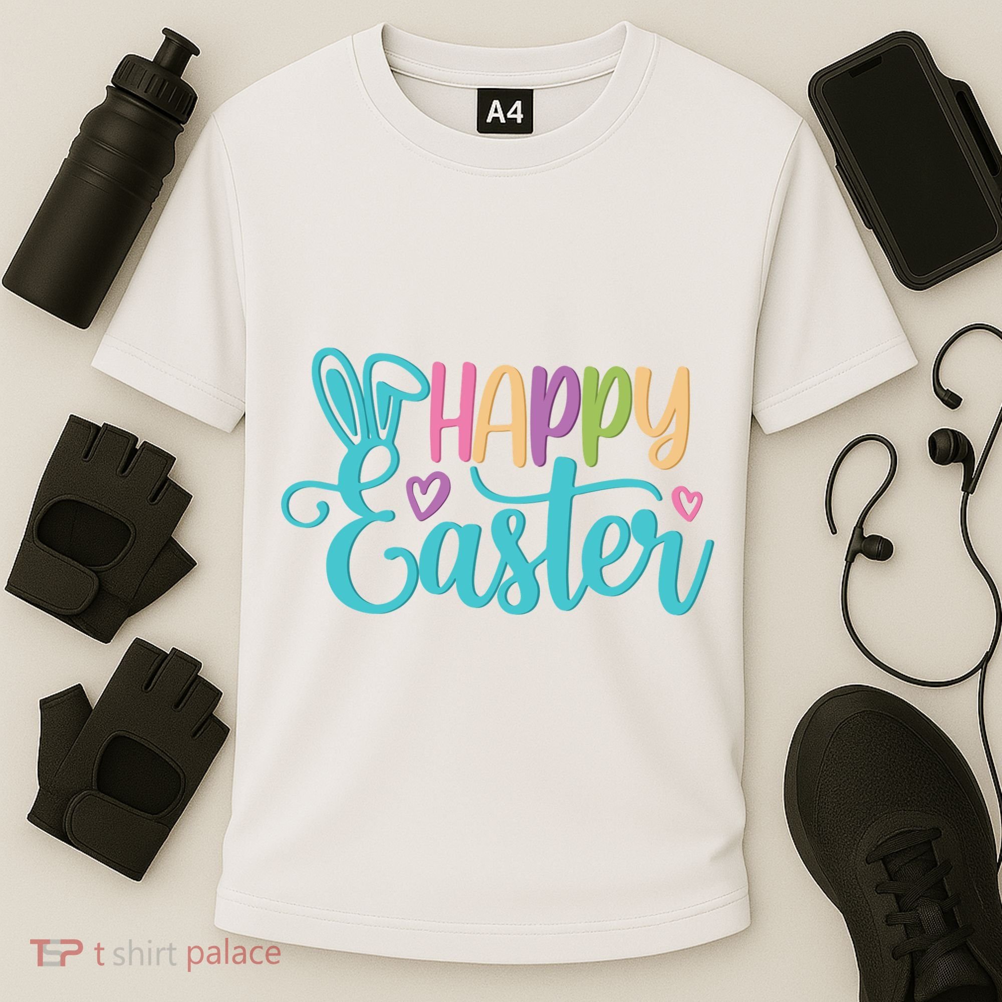 Happy Easter Cute Holiday Cooling Performance Crew T-Shirt