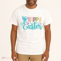Happy Easter Cute Holiday Tall T-Shirt thumb 2