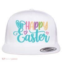 Happy Easter Cute Holiday Flat Bill Trucker Hat thumb 0