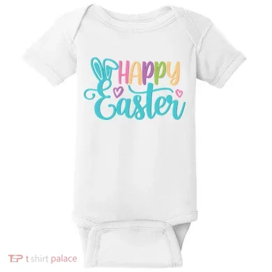 Happy Easter Cute Holiday Baby Bodysuit