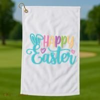 Happy Easter Cute Holiday Golf Towel thumb 1