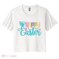 Happy Easter Cute Holiday Women's Crop Top Tee thumb 0