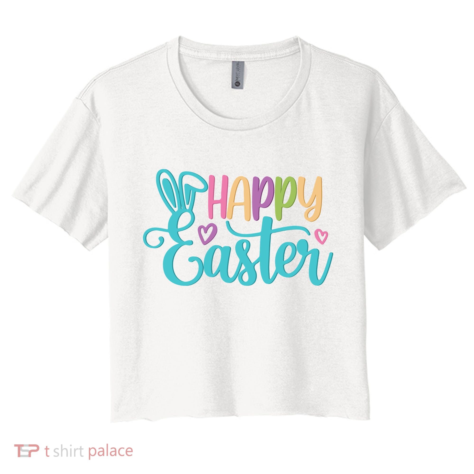 Happy Easter Cute Holiday Women's Crop Top Tee